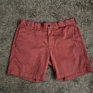 J.Crew Men’s Stretch Chino Shorts 33 7” Inseam -  Brick Red / Terracotta